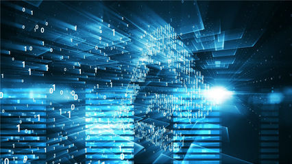 震撼高科技數字化解碼動畫宣傳互聯網企業標志與標題